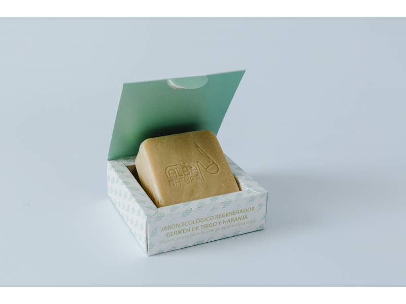 Jabón facial piel mixta BIO con Germen de Trigo y Naranja, DeNEATHEA