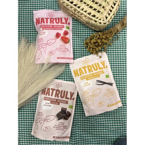 Proteína Vegana BIO fresa 350g | Natruly