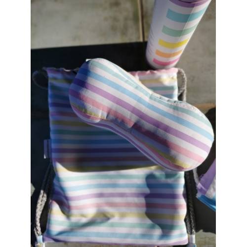 Cojín de playa Cacahuete beach listas colores, de A MARES