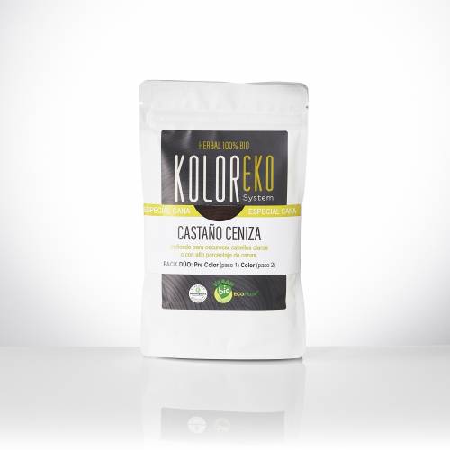 Coloración capilar herbal 100% bio dúo castaño ceniza de, Koloreko system